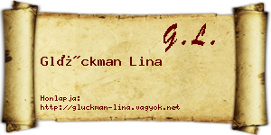 Glückman Lina névjegykártya